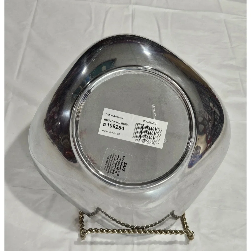 Wilton Armetale Boston MD Bowl Silver‎ Polished Square 109284 Made in USA